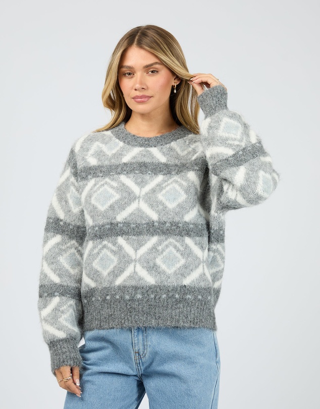 All About Eve - Zoia Knit Crew Charcoal