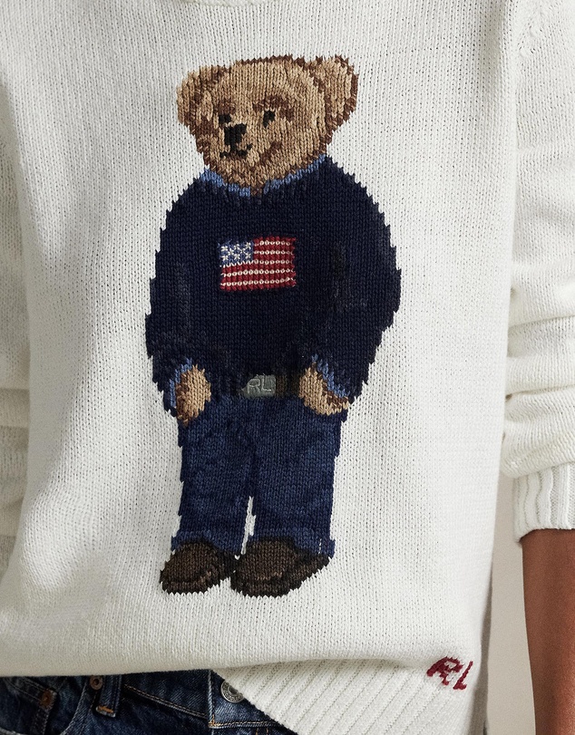 Polo Ralph Lauren - Polo Bear Linen-Cotton Crewneck Sweater - The ICONIC Exclusive