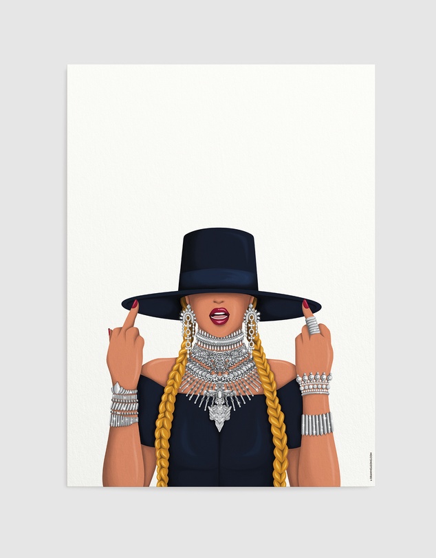 Olive et Oriel - Queen B Formation Art Print