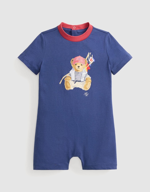 Polo Ralph Lauren - Polo Bear Cotton Jersey Shortall - Babies