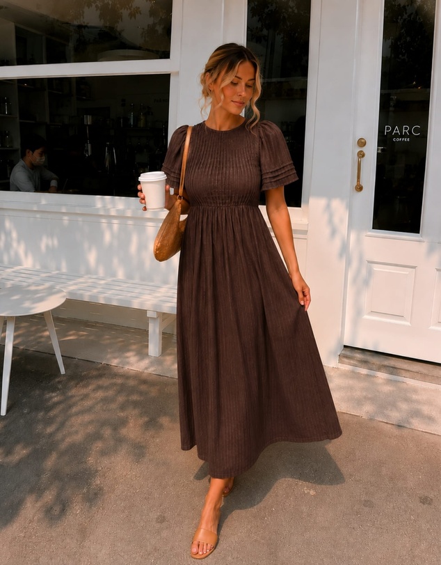 Esther & Co - Iolana Dress - Chocolate