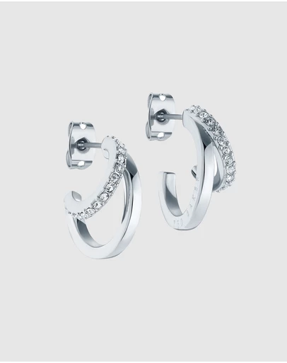 Ted Baker - Helias Crystal Double Hoop Earrings