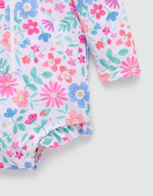Purebaby - Printed Long Sleeve Swimsuit- Kids-Babies