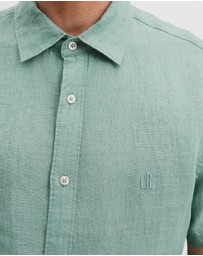 Country Road - Regular Fit Organically Grown Delave Linen Short Sleeve Shirt