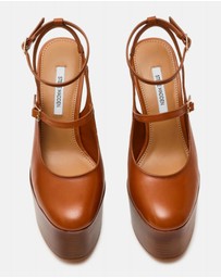 Steve Madden - Scotlyn-Stacked Tan Heels