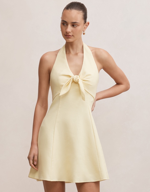 Forever New - Elsie Linen Tie Front Mini Dress