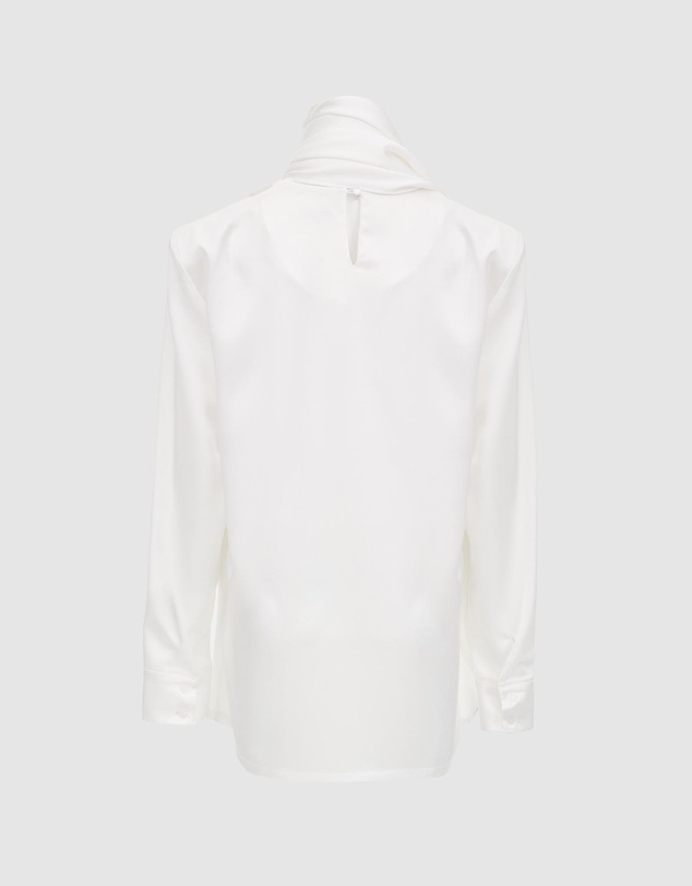 Source Unknown - Koa Scarf Satin Blouse