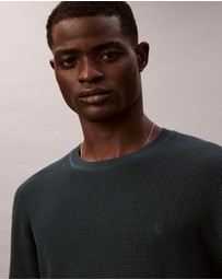 Calvin Klein - Cotton Textured Classic Crewneck Jumper