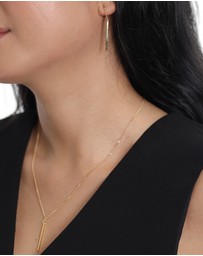 Elli Jewelry - Jewelry Set Bar Design 925 Sterling Silver Gold-Plated