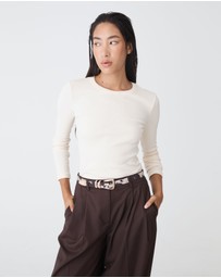 Forcast - Devon Long Sleeve Rib Tee