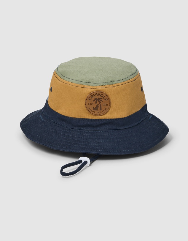 Crywolf - REVERSIBLE BUCKET HAT Indigo Colourblock