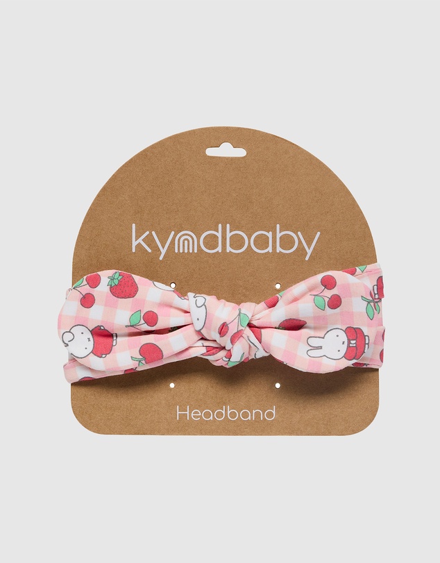 Kynd Baby - Miffy Headband in Berry Check