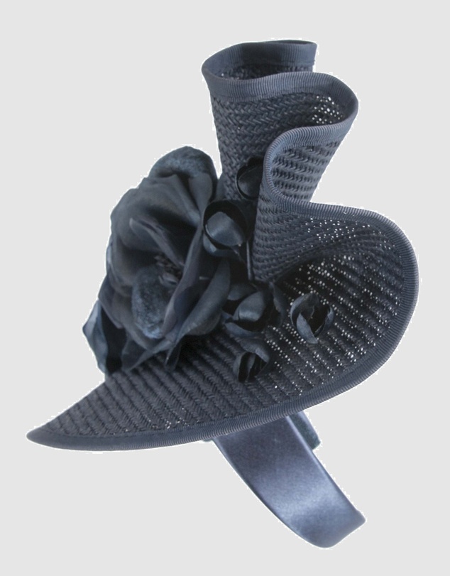 Fillies Collection - Bespoke Sculpted Navy Racing Fascinator