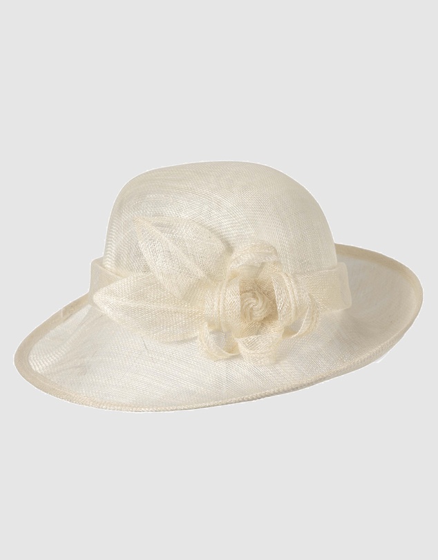 Max Alexander - Sinamay cream Fashion Hat