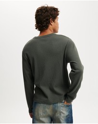 Cotton On - Cropped Fit Textured Long Sleeve