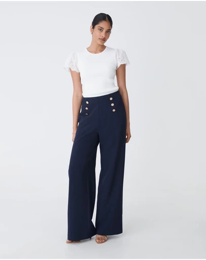 Forcast - Evie Wide Leg Sailor Pants