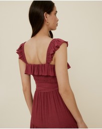 The Fated - Luca Flutter Sleeve Maxi Dress