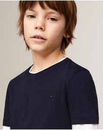 Tommy Hilfiger - Basic Crew Neck Short Sleeve Knit Tee - Teens