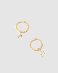 Luna Rae - Solid Gold - Air Element Diamond Hoops