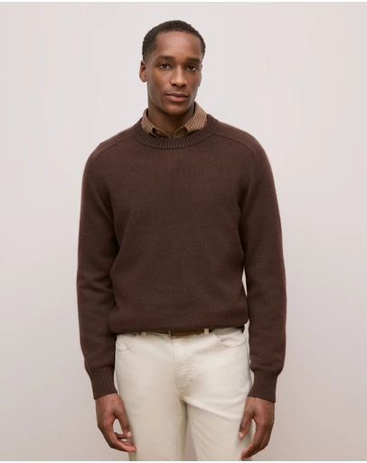 Trenery - Cashmere Crew Pullover in Espresso