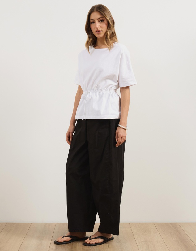 Atmos&Here - Hallie Cinched Tie Waist Tee