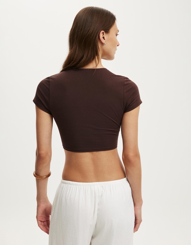 Cotton On - Bri Cropped Cardi Tee