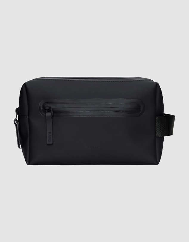 RAINS - 2 Zip Wash Bag Black