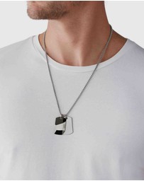 Diesel - Double Dogtags Silver Necklace