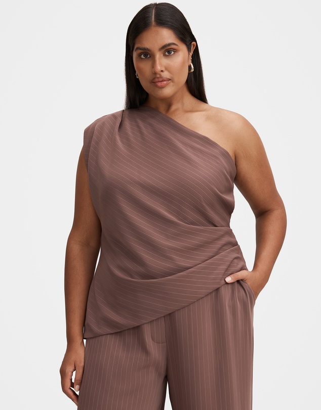 Forever New Curve - Willow Curve Asymmetrical Neck Tuck Top