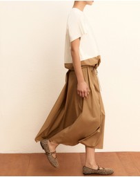 Emme - Camel Contrast Taffeta Top