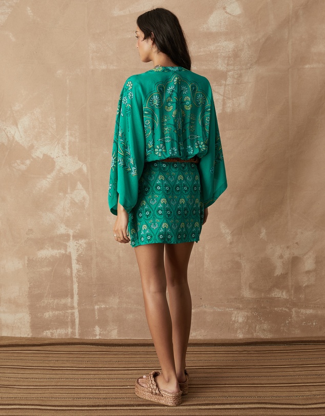BOTEH - Darjeeling Silk Robe Mini Dress