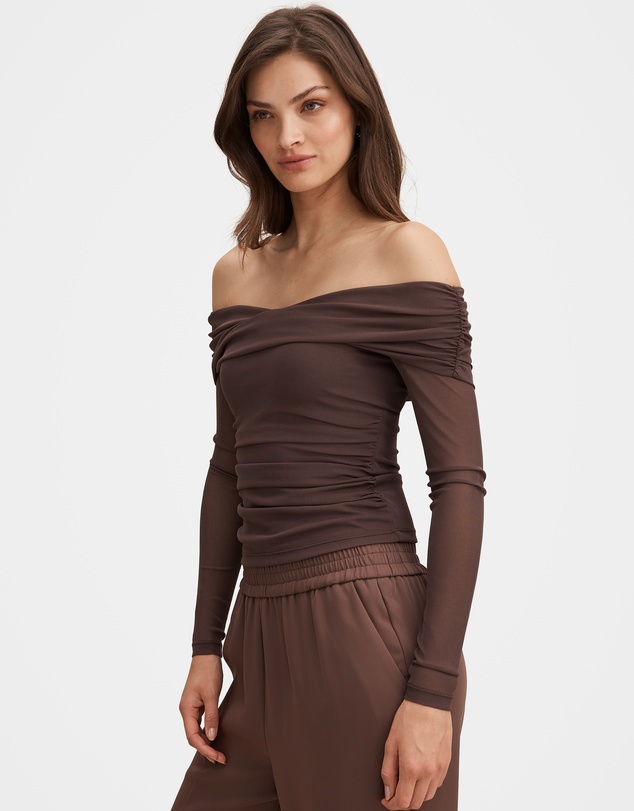 Forever New - Gigi Mesh Twist Bardot Top