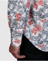 Abelard - Outline Print Slim Fit Shirt