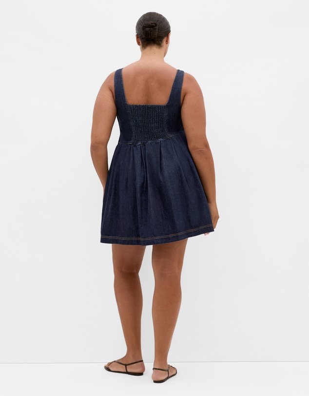 City Chic - Plus size Alexa Denim Mini Dress - dark wash