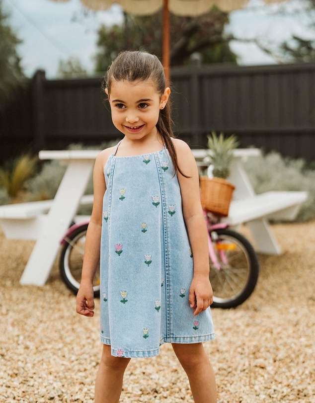 Fox & Finch - Sundae Denim Tulip Dress - Kids