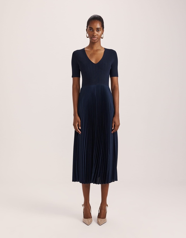 SABA - Vicky V Neck Mixed Media Dress