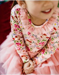 Fleur Harris - 'Toadstool' Rosy Tutu Dress in Apricot