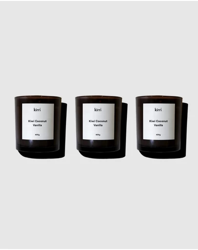 Kirri by Scent Australia Home - Kiwi Coconut Vanilla Candle (400g) Trio