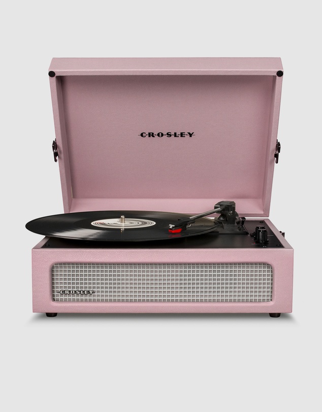 Crosley - Crosley Voyager Bluetooth Portable Turntable - Amethyst + Bundled Crosley Record Storage Display Stand