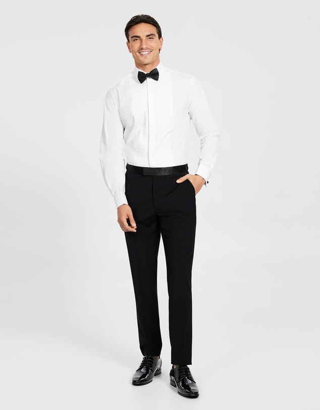 Tarocash - Pleated Front Tuxedo Shirt