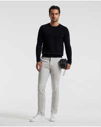 Calibre - Merino Wool Crew Neck Sweater Black