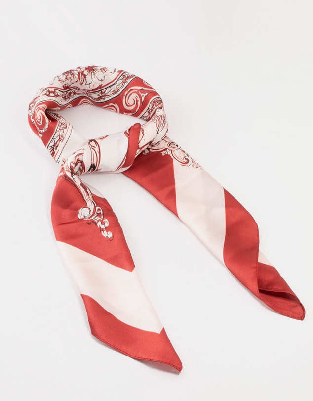 Lovisa - Red & White Regal Print Fabric Scarf
