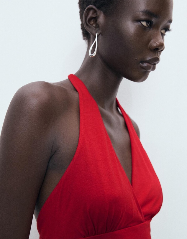 M.N.G - V-Neck Top With Open Back