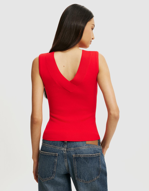 Cotton On - Double Knit V Neck Tank