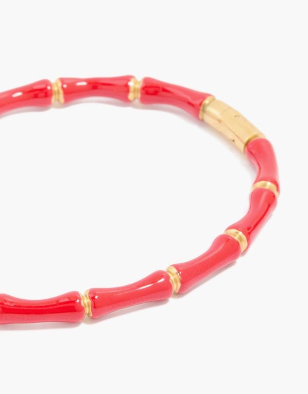 Lovisa - Waterproof Gold Plated Stainless Steel Red Bamboo Bangle