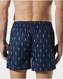 Mitch Dowd - Diamond Blue Cotton Boxer Shorts 3 Pack - Navy