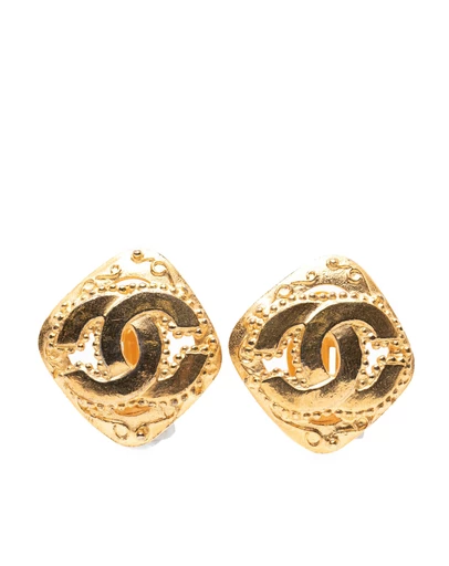 Pre-Loved by Azura Reborn - Pre-Loved CC Gold Plated Clip On Earrings