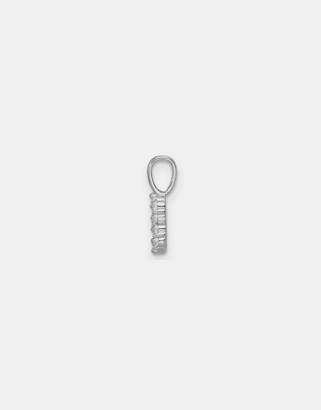 Zoe Olivia - 9K White Gold Lab Grown Diamond Initial B Pendant
