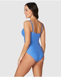 Nip Tuck Swim - Riviera Stripe Connie D DD Cup Underwire One Piece Swimsuit