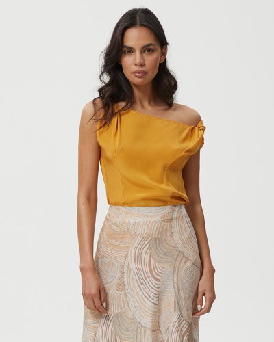 Lia Twist Shoulder Blouse
